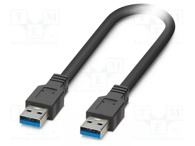 KAAPELI - USB 3.2 GEN 1 - USB A PISTOKE,MOLEMMIN PUOLIN - 1M - MUSTA - USB kaapelit ja adapterit - 1333151 - 1