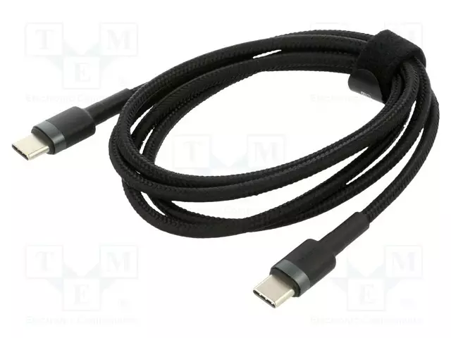 KAAPELI - USB C PISTOKE,MOLEMMIN PUOLIN - 1M - MUSTA - TEKSTIILI - 60W - USB kaapelit ja adapterit - CATKLF-GG1 - 1