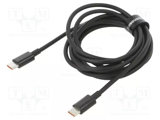 KAAPELI - USB C PISTOKE,MOLEMMIN PUOLIN - 2M - MUSTA - 100W - USB kaapelit ja adapterit - CATYS-C01 - 1
