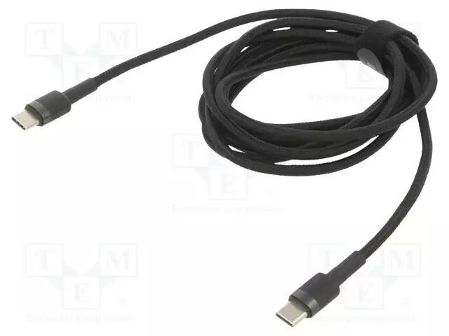 KAAPELI - USB C PISTOKE,MOLEMMIN PUOLIN - 2M - MUSTA - TEKSTIILI - 60W - USB kaapelit ja adapterit - CATKLF-HG1 - 1