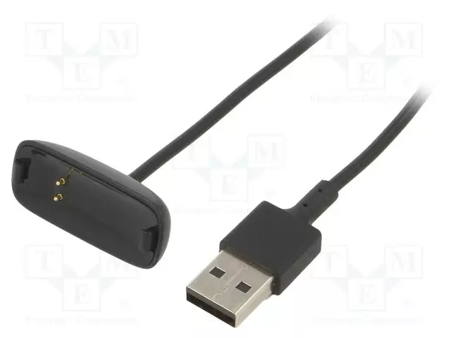 KAAPELI: ÄLYKELLON LATAAMISEEN - FITBIT - 1M - 1A - MUSTA - USB kaapelit ja adapterit - AK-SW-31 - 1