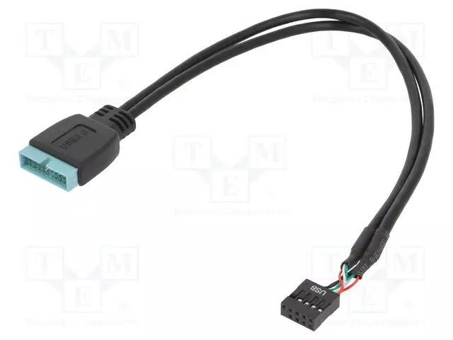 KAAPELI: SYÖTTÖKAAPELI - USB 2.0 9PIN,USB 3.0 19PIN - 0,3M - Tietokonetarvikkeet - muut - CC-U3U2-01 - 1