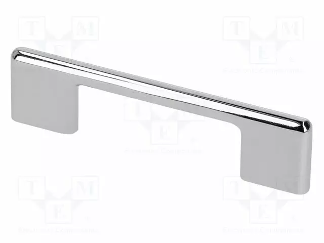 KAHVA - ALUMIINI - KROMI - H: 27,5MM - L: 161MM - W: 7,6MM - CAPRI - KAHVA - Koteloiden lisätarvikkeet - GTV-UZ-CAPRI-96-01 - 1