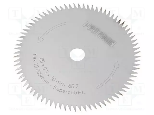 KATKAISULAIKKA - Ø: 85MM - PAKS.: 0,5MM - 80 HAMMASTA - PUU,MUOVI - 10MM - Katkaisu- ja hiomalaikat - PRN28731 - 1