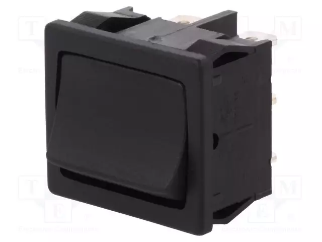 KEINUKYTKIN - DPDT - AS: 2 - ON-ON - 10A/250VAC - MUSTA - IP40 - EI OLE - 1804 - Keinukytkimet - 1804.1121 - 1