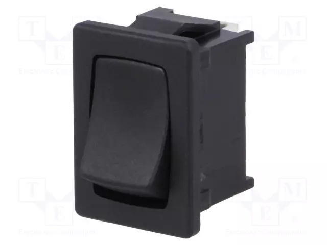 KEINUKYTKIN - SPDT - AS: 2 - ON-OFF - 10A/250VAC - MUSTA - IP40 - EI OLE - 1803 - Keinukytkimet - 1803.6121 - 1