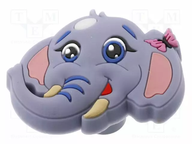 KNOB - RUBBER,ZAMAK - W: 37MM - L: 47MM - FOR CHILDRENS - KID - FURNITURE - Sormiruuvit ja nupit - GTV-UM-KID-P-001 - 1