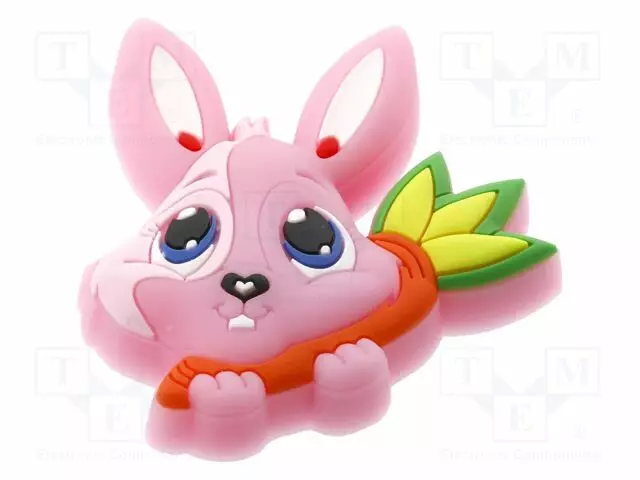 KNOB - RUBBER,ZAMAK - W: 52MM - L: 47MM - FOR CHILDRENS - KID - FURNITURE - Sormiruuvit ja nupit - GTV-UM-KID-X-001 - 1