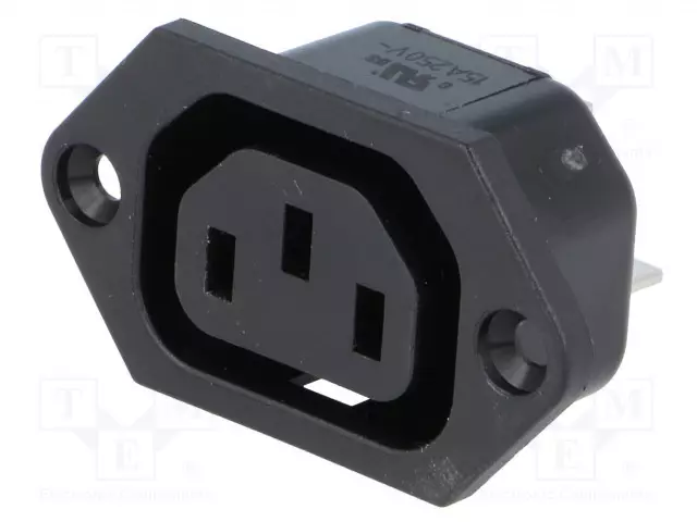 KOJELIITIN RUNKO NAARAS - 10A - 250VAC - C13 (F),V-LOCK - AC liittimet ja rungot - 6600.3300.21 - 1