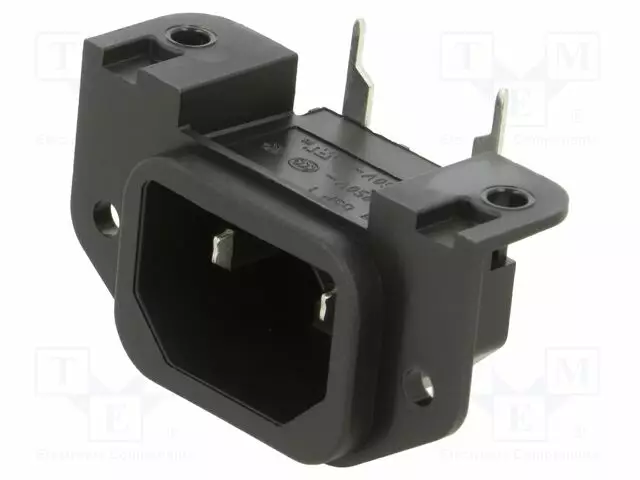 KOJELIITIN RUNKO UROS - 10A - 250VAC - C14 (E) - GSP1 - AC liittimet ja rungot - GSP1.8100.1 - 1