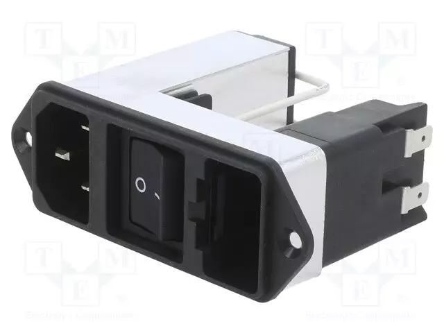 KOJELIITIN RUNKO UROS - 4A - 250VAC - C14 (E) - CD - 1,5MH - AC liittimet ja rungot - CDC4.4101.151 - 1