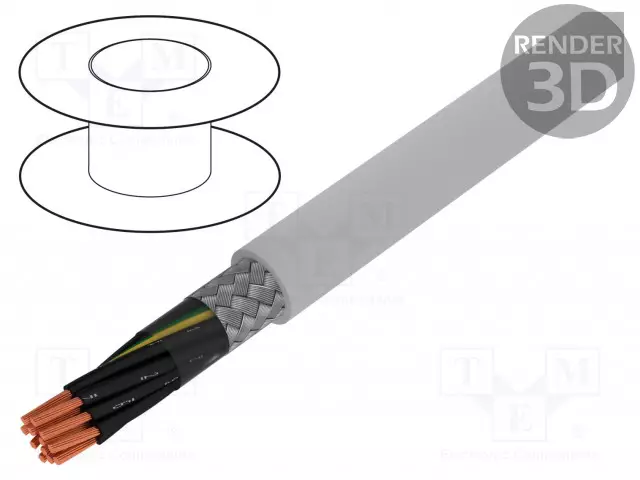 KYTKENTÄJOHTO - ÖLFLEX® CLASSIC 115 CY - 18G1MM2 - PVC - HARMAA - 300V,500V - Suojatut moninapakaapelit - CL115CY-18G1 - 1
