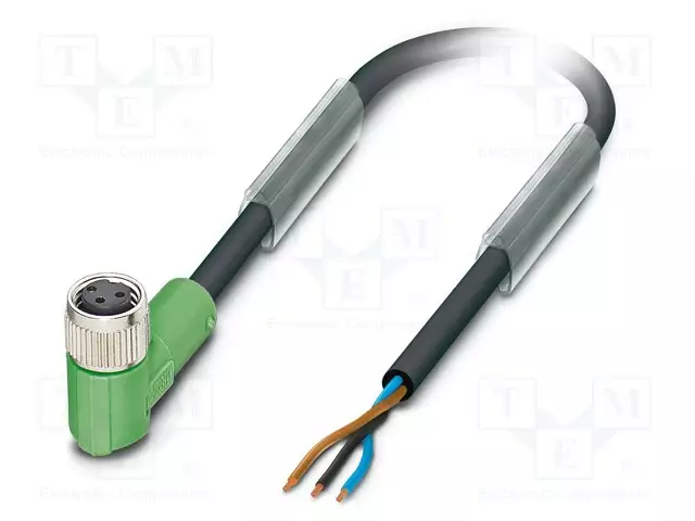 KAAPELI: ANTUREITA/AUTOMATIIKKAA VARTEN - M8 - PIN: 3 - KULMA - 5M - Teollisuus anturikaapelit - 1669631 - 1