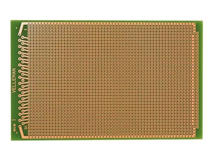 KYTKENTÄLEVY 1-REIKÄTÄPLÄT 100x160mm FR4 (1 kpl/kuplapakkaus) - Koekytkentälevyt - ECS1 - 1