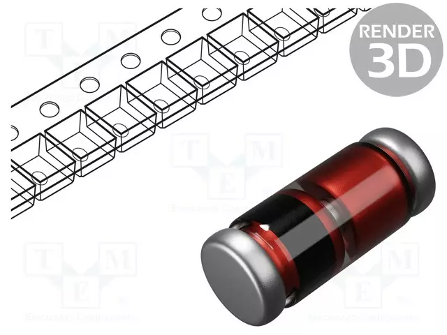 KYTKINDIODI - SMD - 100V - 0,15A - 4NS - MINIMELF - UFMAX: 1V - IFSM: 0,5A - Diodit - LL4148-R1 - 1