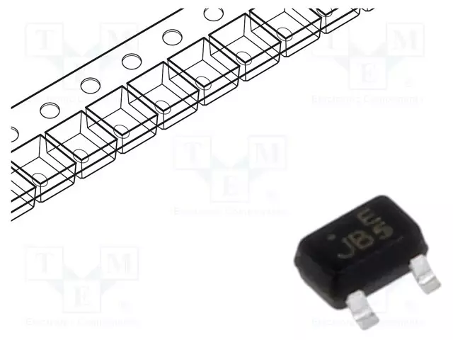 KYTKINDIODI - SMD - 100V - 0,15A - 4NS - SOT323 - UFMAX: 1,25V - IFSM: 4A - Diodit - BAV99W-R1 - 1