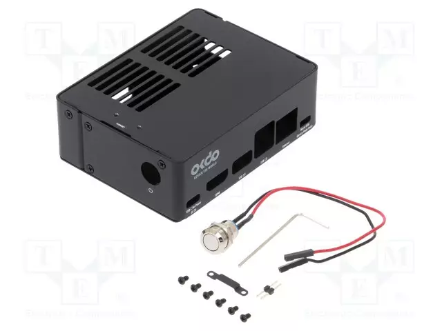 LAITEKOTELO - TERÄS - MUSTA - X: 81MM - Y: 106MM - Z: 39MM - Arduino Raspberry kotelot - OKDO-2130261 - 1