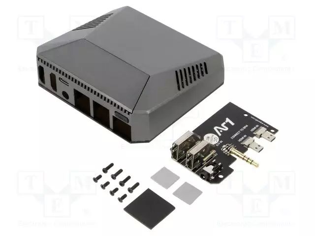LAITEKOTELO - RASPBERRY PI 4 B - ALUMIINI - HARMA - X: 108MM - Arduino Raspberry kotelot - ARG-15391 - 1
