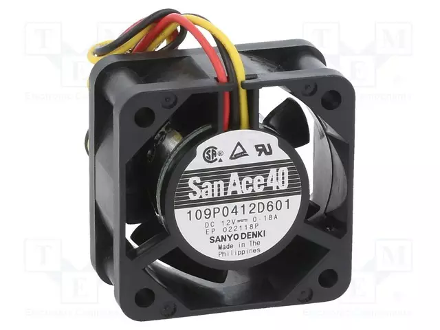 LAITETUULETIN - DC - 12VDC - 40X40X20MM - 18,6M3/H - 42DBA - DC 12V tuulettimet - 109P0412D601 - 1