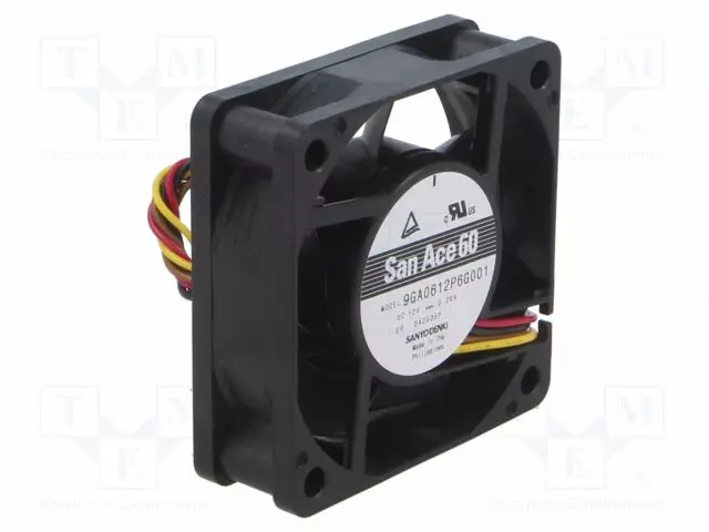 LAITETUULETIN - DC - 12VDC - 60X60X20MM - 52,8M3/H - 43DBA - DC 12V tuulettimet - 9GA0612P6G001 - 1