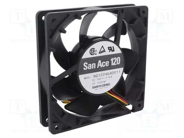 LAITETUULETIN - DC - 24VDC - 120X120X25MM - 220,8M3/H - 51DBA - DC 24V tuulettimet - 9G1224G4D011 - 1