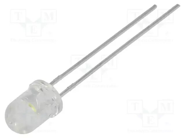 LED - KYLMÄVALKOINEN - 5MM - 5860÷12000MCD - 55° - ETUOSA: KUPERA - 120MW - Pyöreät LEDit - C513A-WSN-CY0Z0231 - 1