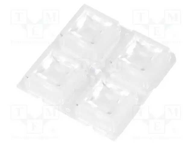 LED-LINSSI - NELIÖMAINEN - LÄPINÄKYVÄ - 43÷57° - H: 8,5MM - Linssit LEDeille - C12361 - 1