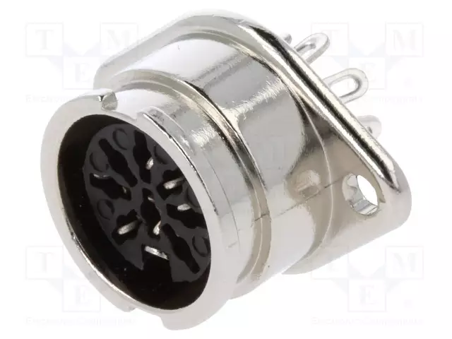 LIITIN: DIN - N LIITINAARAS - PIN: 8 - SUORA - JUOTETTAVA - DIN liittimet - 0107-08-1 - 1