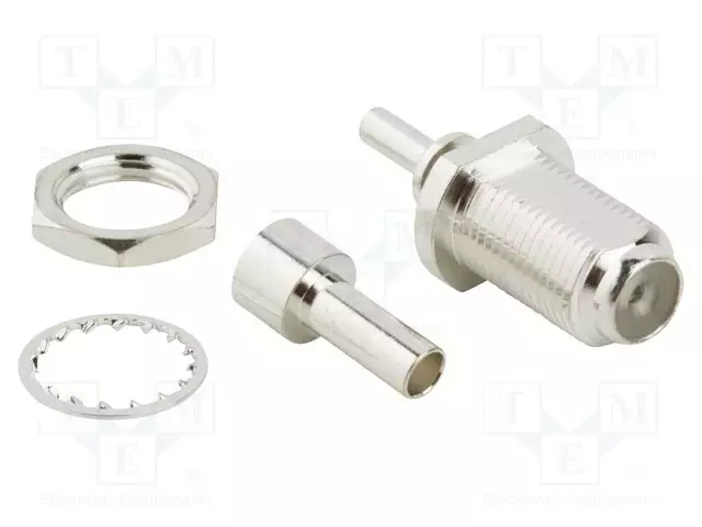 LIITIN: F - N LIITINAARAS - JUOTETTAVA,PURISTUS - SUORA - 75OHM - F liittimet - 531-40078-1 - 1