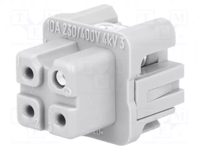 HDC-LIITTIMEN SISÄOSA - NAARAS - 10A - 250V - HAN® A - PIN: 4 - HARTING liittimet - 09200032711 - 1