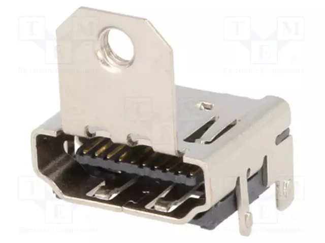 LIITIN: HDMI - PISTORASIA - VARREN KANSSA - PIN: 19 - KULLATTU - SMT - HDMI liittimet - 206B-SEAN-R01 - 1