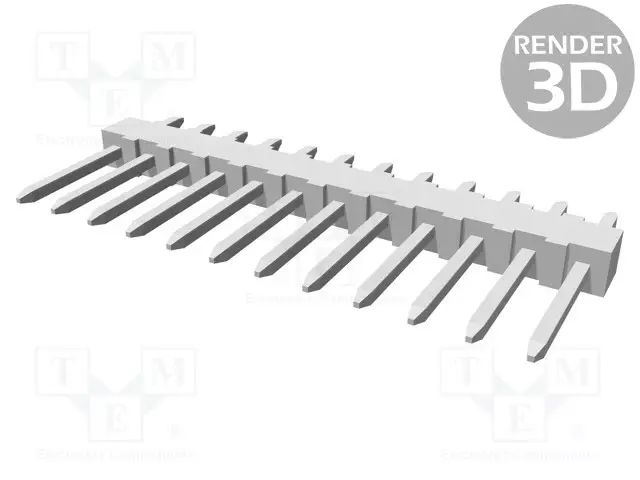 PIIKKIRIMALIITIN - PIN-LIITIN - UROS - PIN: 12 - THT - KK 254 - SUORA - 4A - 1X12 - Piikkirimaliittimet - MX-22-03-2121 - 1