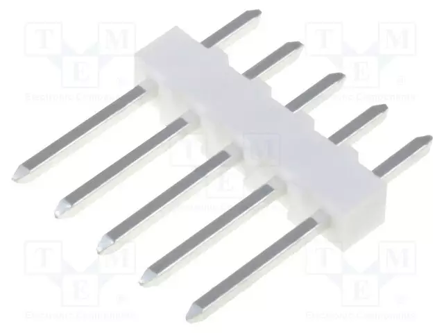 LIITIN: PIN - PIN-LIITIN - UROS - PIN: 5 - THT - KK 254 - SUORA - 4A - 2,54MM - Piikkirimaliittimet - MX-22-03-2051 - 1
