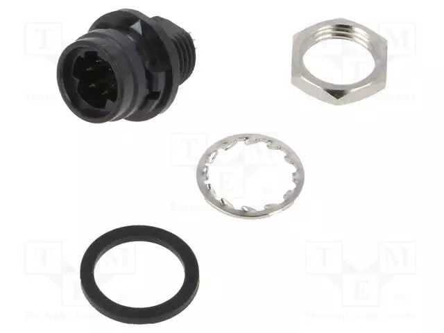 LIITIN: PYÖREÄT - PUSH-PULL - PISTORASIA - PIN: 6 - 2A - HR30 - KULLATTU - Hirose liittimet - HR30-6R-6P-71 - 1