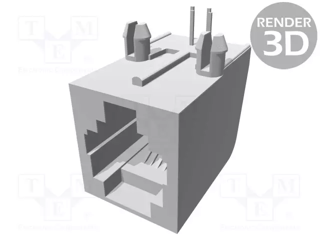 LIITIN: RJ11 - PISTORASIA - PIN: 4 - CAT: 3 - 6P4C - PCB - THT - 16,2MM - RJ liittimet - 5555979-1 - 1