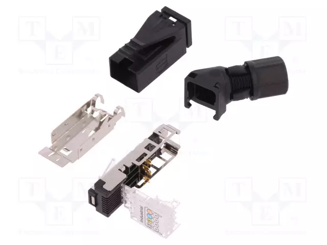 LIITIN: RJ45 - PISTOKE - PIN: 4 - CAT: 5 - SUOJATTU - 8P4C - ØJOH: 4,5÷8MM - RJ liittimet - 09451511121 - 1