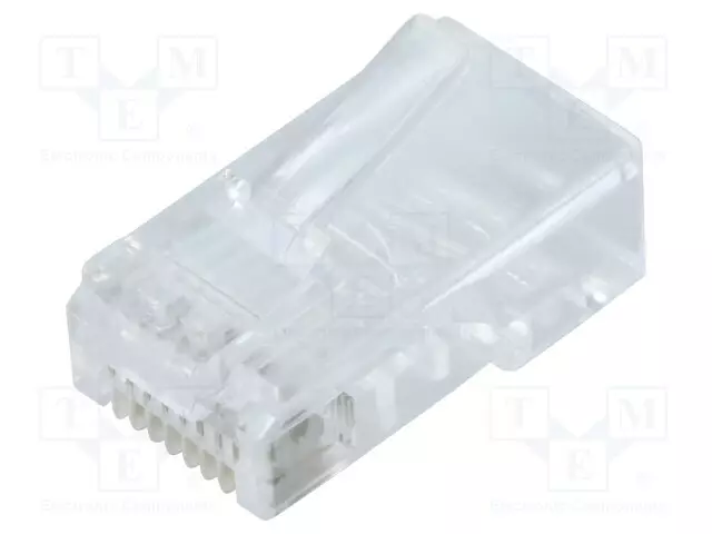 LIITIN: RJ45 - PISTOKE - PIN: 8 - CAT: 5E - 8P8C - JOHTOON - IDC - RJ liittimet - 54551 - 1