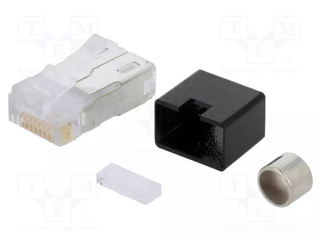 LIITIN: RJ45 - PISTOKE - PIN: 8 - SUOJATTU - 8P8C - JOHTOON - IDC,PURISTUS - RJ liittimet - 940-SP-360808-A161 - 1