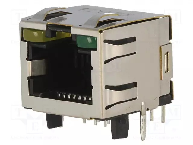 LIITIN: RJ45 - PISTORASIA - PIN: 8 - CAT: 5 - SUOJATTU - KULLATTU - 8P8C - RJ liittimet - 2-406549-1 - 1