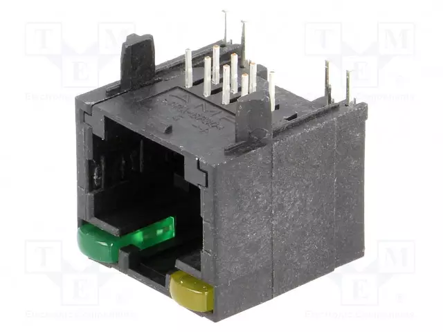 LIITIN: RJ45 - PISTORASIA - PIN: 8 - CAT: 5 - SUOJATTU - KULLATTU - 8P8C - RJ liittimet - 5406533-1 - 1