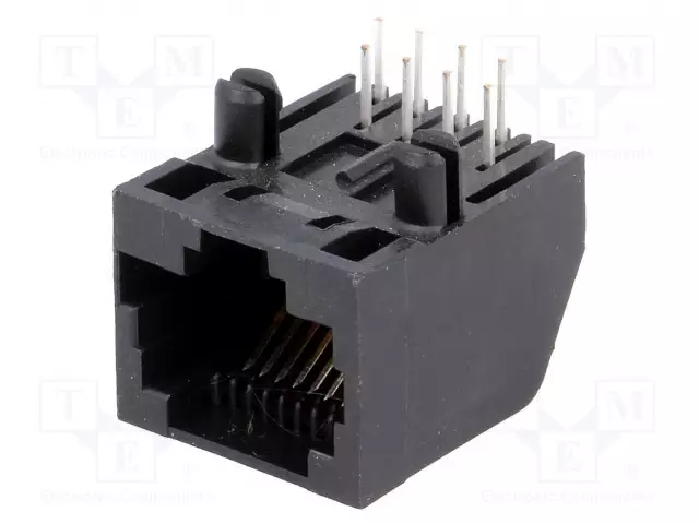 LIITIN: RJ45 - PISTORASIA - PIN: 8 - CAT: 3 - MATALAN PROFIILIN - 8P8C - RJ liittimet - 5555167-1 - 1