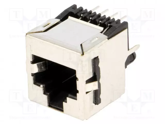 LIITIN: RJ45 - PISTORASIA - PIN: 8 - CAT: 3 - 8P8C - THT - SUORA - 16,64MM - RJ liittimet - 5557969-1 - 1
