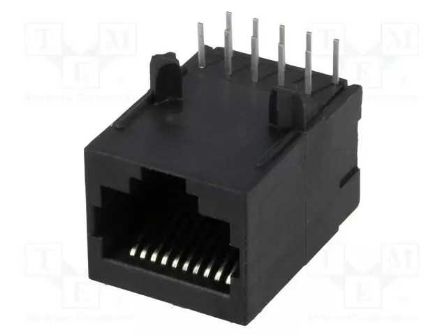 LIITIN: RJ50 - PISTORASIA - PIN: 10 - CAT: 3 - 10P10C - PCB - THT - 13,19MM - RJ liittimet - 5558065-1 - 1