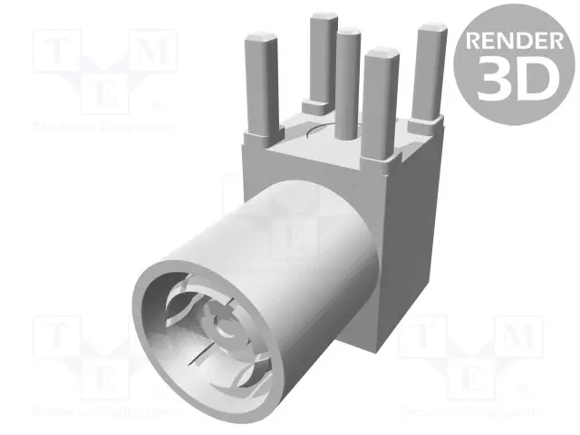 LIITIN: SMB - N LIITINAARAS - KULMA - 50OHM - THT - PCB - SMA, SMB, SMC liittimet - 5414338-1 - 1