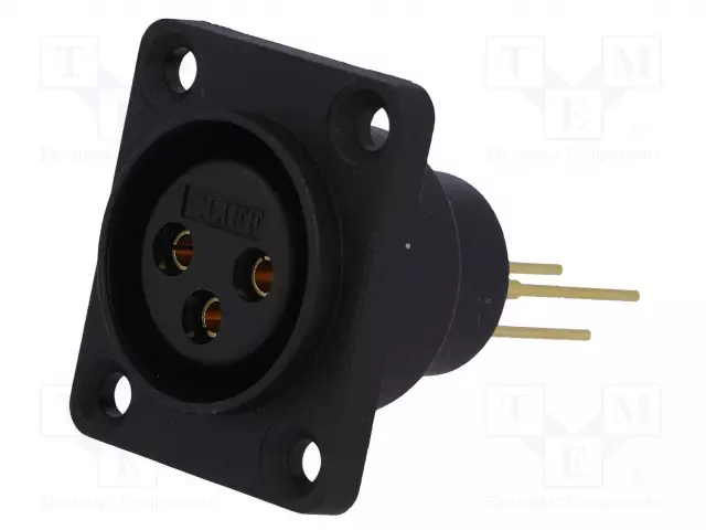 LIITIN: XLR - N LIITINAARAS - 5A - PIN: 3 - SUORA - TIIVISTETTY - XLR liittimet ja tarvikkeet - CP30071 - 1