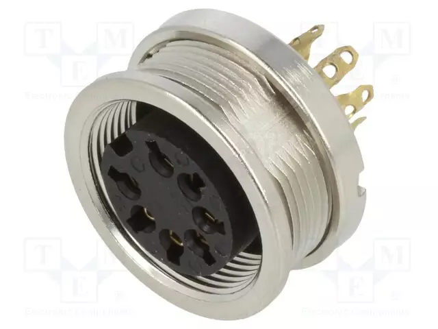 M16 LIITIN - PIN: 7 - 5A - 60V - JUOTETTAVA - SUORA - M16 liittimet - 0304-07-1 - 1