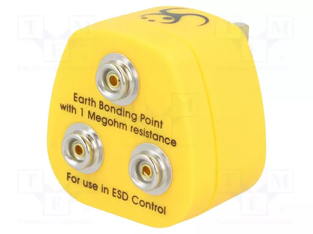 MAADOITUSPISTOKE - ESD - KELTAINEN - 1MOHM - UROS KIINNIKE 10MM X3 - ESD lisätarvikkeet - ATS-070-0011 - 1