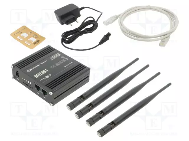 MODUULI: ROUTER LTE - DDR2 - 16MBFLASH,128MBRAM - 93,2X100X30MM - M2M (GPRS/HSPA/LTE) moduulit - RUT361 - 1