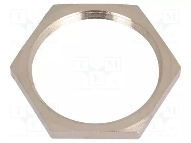 MUTTERI - PG21 - MESSINKI - 32MM - KIERRE: PG - PINNOITE: NIKKELI - Läpivientikappaleiden mutterit - BM2701 - 1