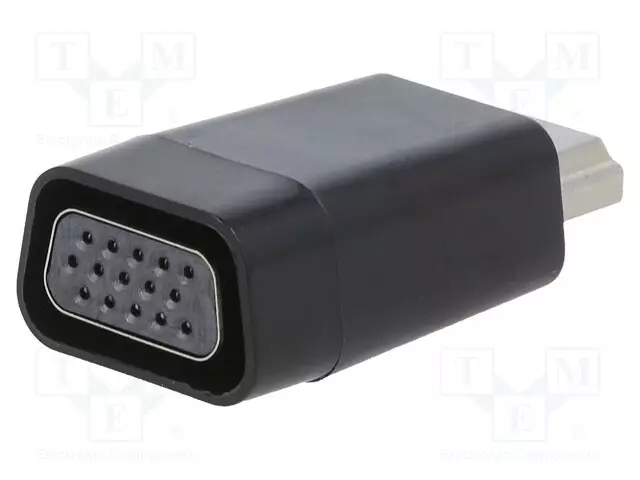 ADAPTERI - D-SUB 15PIN HD-PISTORASIA,HDMI-PISTOKE - HDMI 1.4 - HDMI, DVI, DisplayPort johdot - A-HDMI-VGA-001 - 1